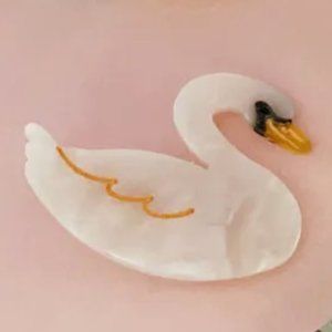 White Swan Hair Claw 3 inches Long